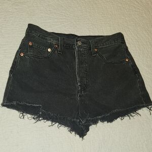 Women's Black Denim Shorts